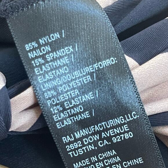 VYB SWIM SIENNA TOP HIGHER GROUND Black Tan Tie Front Size Medium NWT - Picture 6 of 7